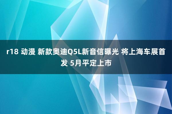 r18 动漫 新款奥迪Q5L新音信曝光 将上海车展首发 5月平定上市