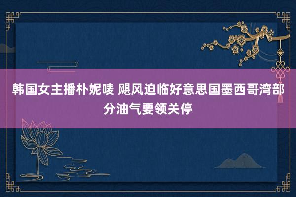 韩国女主播朴妮唛 飓风迫临　好意思国墨西哥湾部分油气要领关停