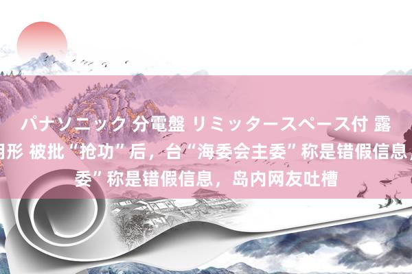 パナソニック 分電盤 リミッタースペース付 露出・半埋込両用形 被批“抢功”后，台“海委会主委”称是错假信息，岛内网友吐槽