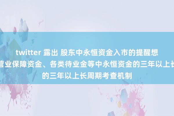 twitter 露出 股东中永恒资金入市的提醒想法：迷惑健全营业保障资金、各类待业金等中永恒资金的三年以上长周期考查机制