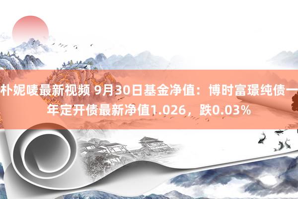 朴妮唛最新视频 9月30日基金净值：博时富璟纯债一年定开债最新净值1.026，跌0.03%