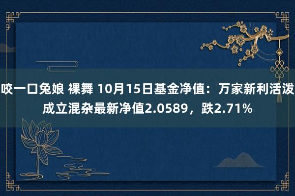 咬一口兔娘 裸舞 10月15日基金净值：万家新利活泼成立混杂最新净值2.0589，跌2.71%