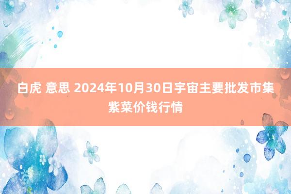 白虎 意思 2024年10月30日宇宙主要批发市集紫菜价钱行情