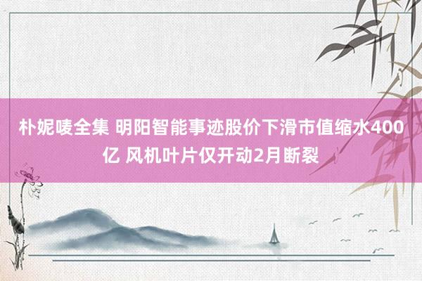 朴妮唛全集 明阳智能事迹股价下滑市值缩水400亿 风机叶片仅开动2月断裂