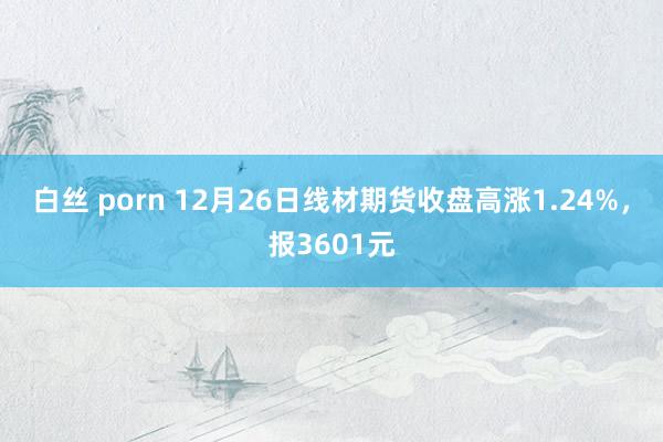 白丝 porn 12月26日线材期货收盘高涨1.24%，报3601元