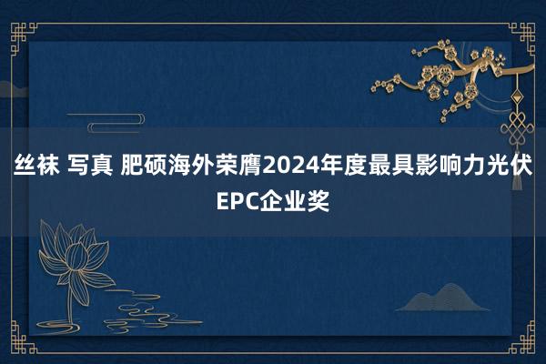 丝袜 写真 肥硕海外荣膺2024年度最具影响力光伏EPC企业奖