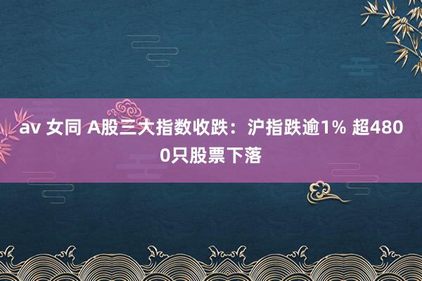 av 女同 A股三大指数收跌：沪指跌逾1% 超4800只股票下落