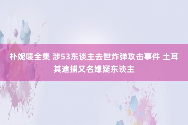 朴妮唛全集 涉53东谈主去世炸弹攻击事件 土耳其逮捕又名嫌疑东谈主