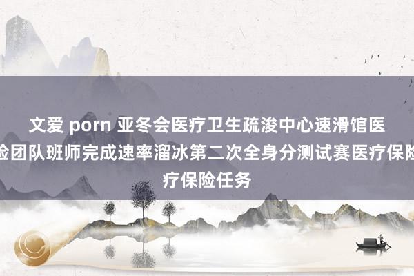 文爱 porn 亚冬会医疗卫生疏浚中心速滑馆医疗保险团队班师完成速率溜冰第二次全身分测试赛医疗保险任务